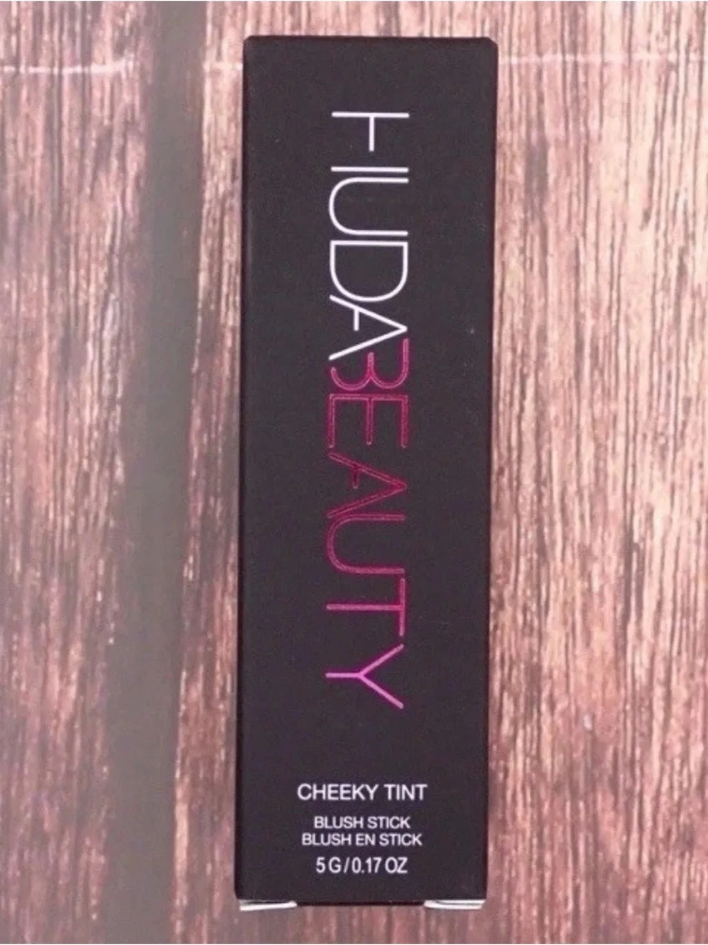 HUDA BEAUTY Cheeky Tint Cream Blush Stick in Perky Peach .17oz BNIB